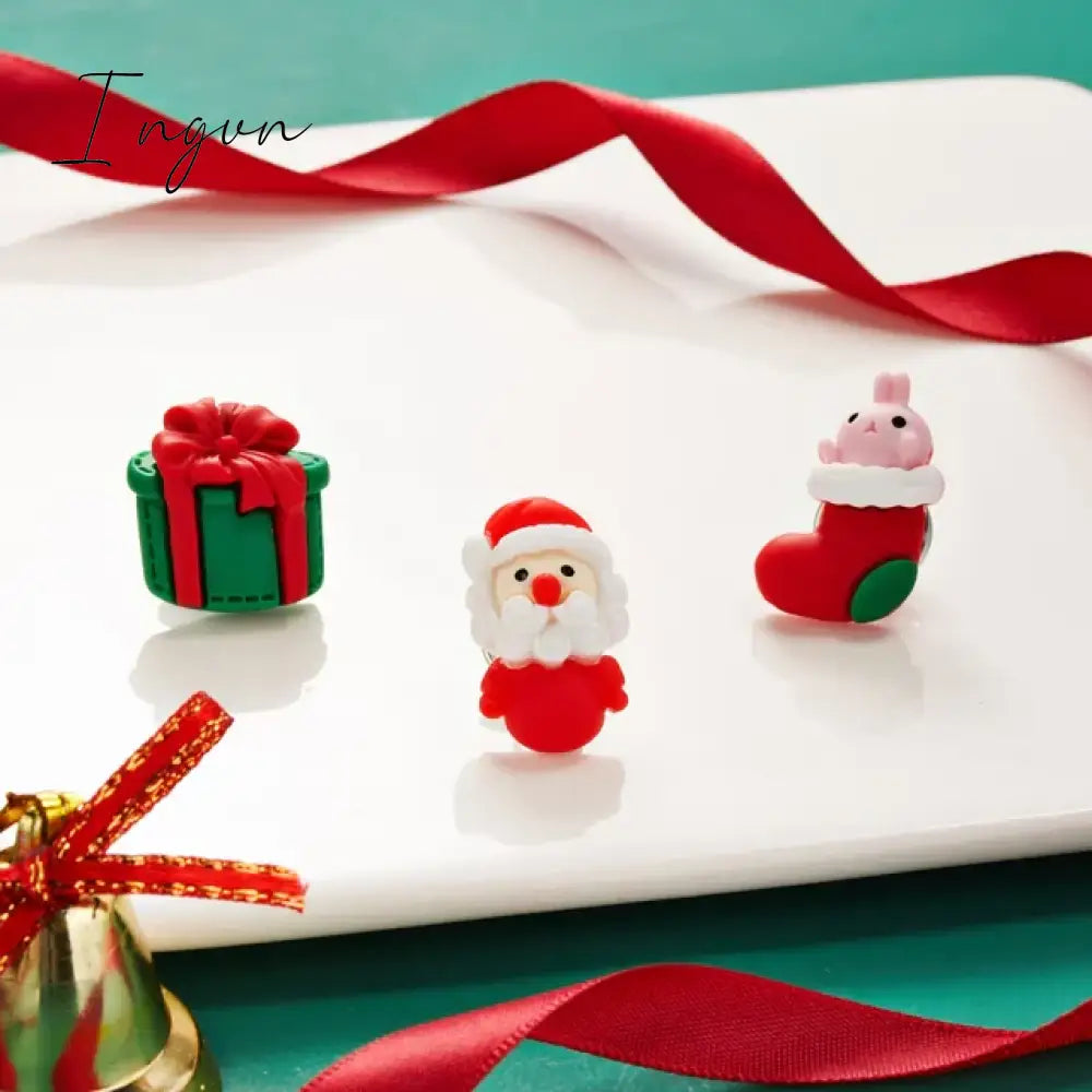 3Pcs/Set Christmas Gift For Women Men Brooches Enamel Pins Santa Claus Bell Elk Snowflake Xmas Tree