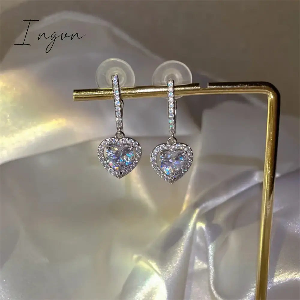 Exquisite Opal Flower Earrings For Women Rhinestone Long Tassel Zircon Earring Girls Wedding Party