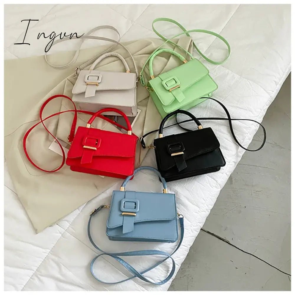Ingvn - 1Pcs Pu Leather Women’s Handbags Luxury Designer Female Shoulder Bag 2023 New Fashion