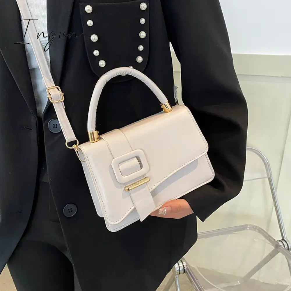Ingvn - 1Pcs Pu Leather Women’s Handbags Luxury Designer Female Shoulder Bag 2023 New Fashion