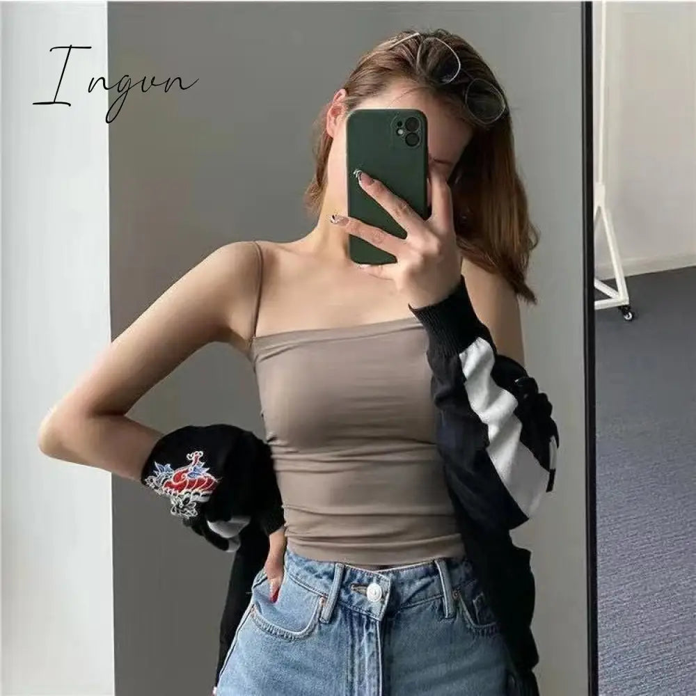 Ingvn - 2023 Summer Women’s Camisole Sexy Padded Tank Tops Sleeveless Corset Top Female Lingerie