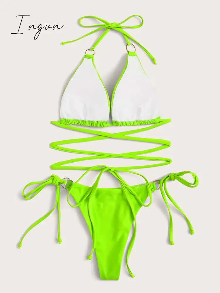 Ingvn - 2023 Trends Sexy Micro Bikini Criss Cross Swimwear Bandage Woman Swimsuit Female Thong