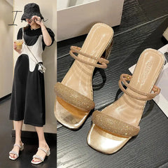 Ingvn - 2024 Fashion Women’s Sandals Peep-Toe Heels Party Dress Shoes Size 35-40