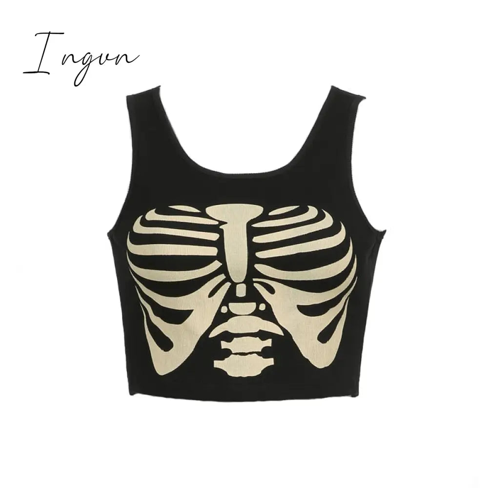 Ingvn - 80S Fashion 21 Style Sexy Vintage Strappy Y2K Halter Crop Top Women Summer 90S Backless
