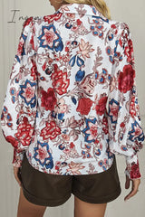 Ingvn - Bohemian Floral Buttons Shirt Collar Tops Tops/Blouses & Shirts