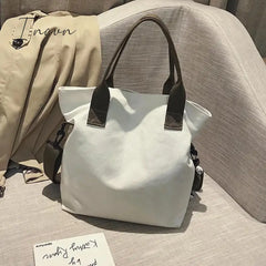 Ingvn - Canvas Bags For Women Handbag Shoulder Bag Large Capacity Solid Color Totes Shopper Casual