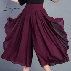 Ingvn - Elegant Fashion Elastic High Waist Folds Ruffles Pants Women’s 2023 New Office Lady