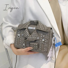 Ingvn - Fashion Jacket Design Crossbody Bag Rivet Clothes Shape Women Handbag Purse Brand Designer
