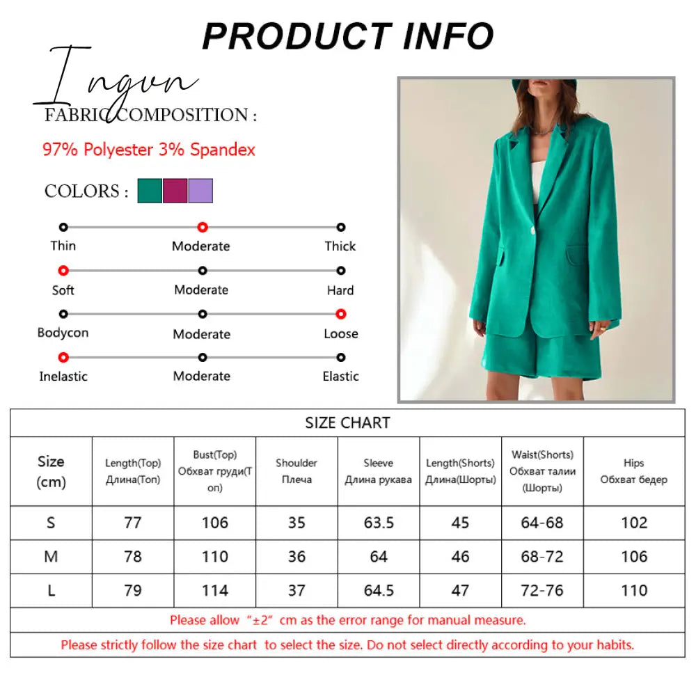 Ingvn - Fashion Trends Office Cotton Linen Outfit Spring Autumn Notched Loose Long Sleeve Blazer