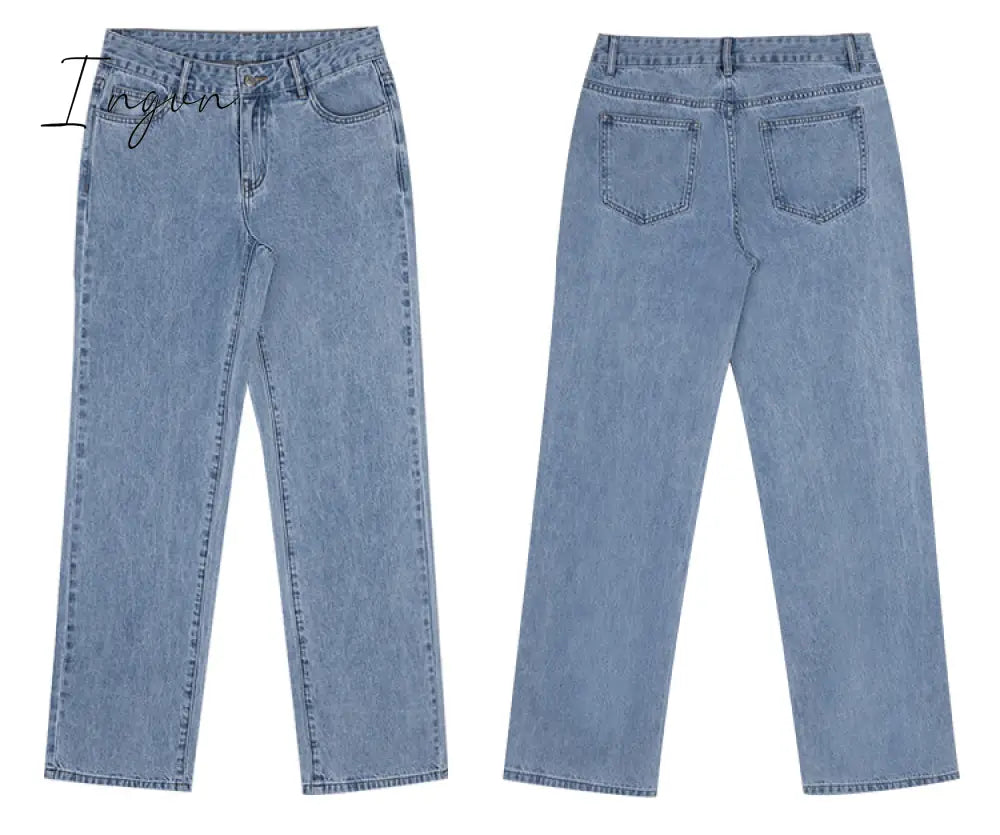 Ingvn - Hot Sell Quality Low Waist Jeans Women Baggy 2023 New Fashion Straight Leg Pants Y2K Denim