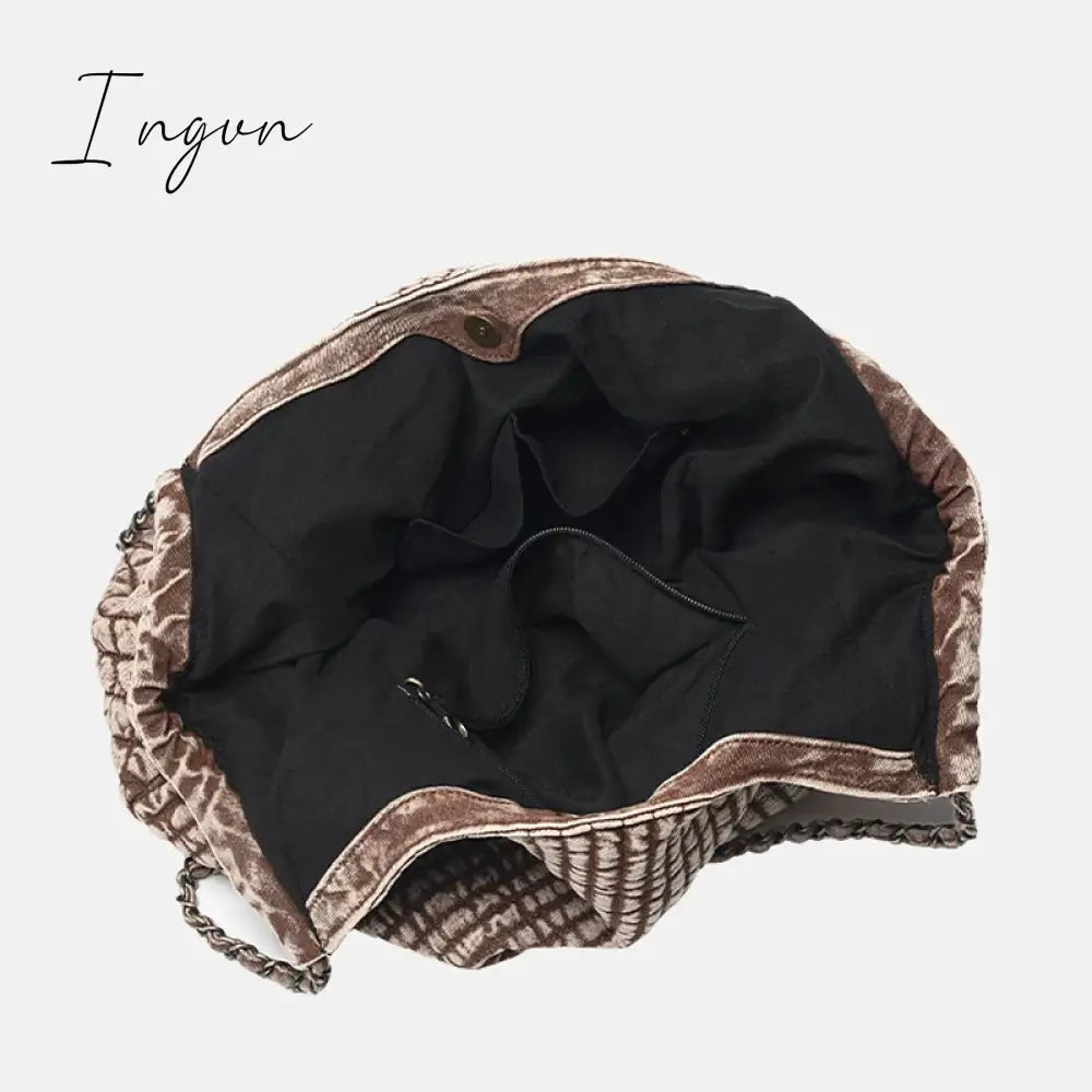 Ingvn - Large Capacity Tote Bags For Women Luxury Designer Handbags And Purses 2024 New In Denim