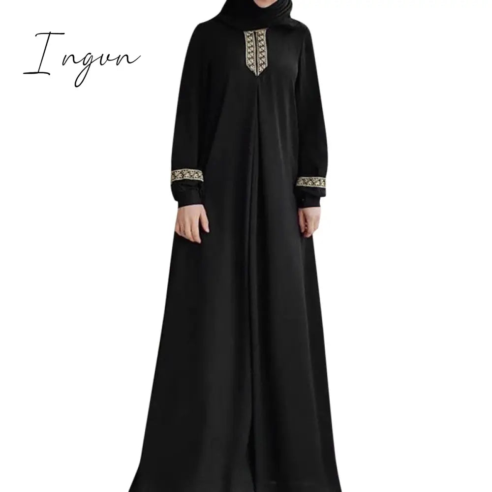 Ingvn - New Dubai Kaftan Dress Muslim Party Abaya Women Arabic Lace Cardigain Patchwork Turkey