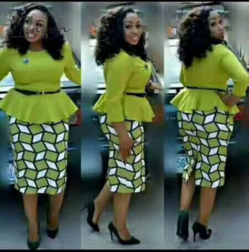 Ingvn - New Elegent Fashion Style Summer African Women Cotton Plus Size Dress L - 5Xl Multi / L