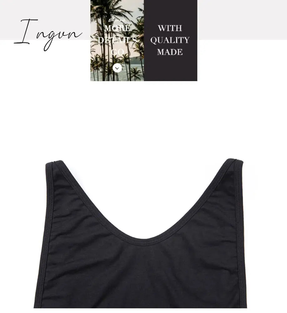 Ingvn - New Summer Women Sexy Bodysuit Spring Fashion Casual Backless Spaghetti Strap Black Body
