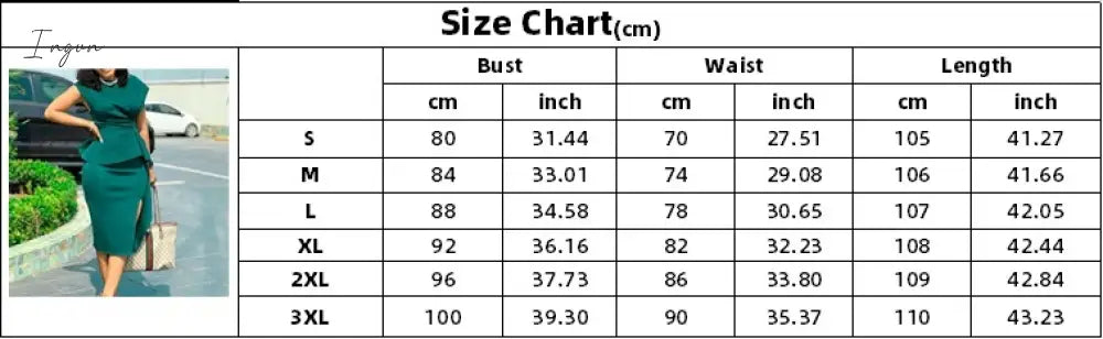 Ingvn - Sexy Bodycon Short Sleeve Dresses Split Package Hip Solid Event Party Dress Fashion Office