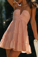 Ingvn - Sexy Solid Halter Sleeveless Dress Dresses Dresses/Summer