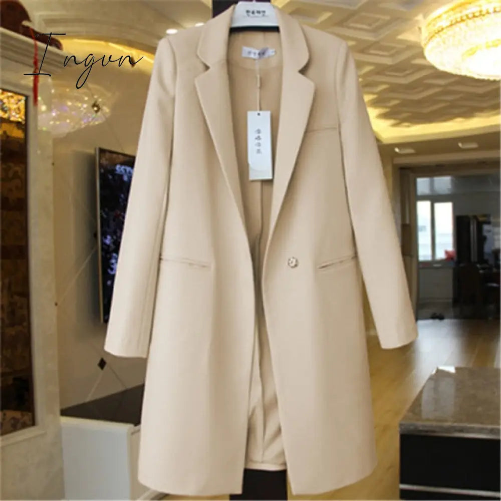 Ingvn - Spring Autumn Blazers Women Small Suit Plus Size Long Sleeve Jacket Casual Tops Female Slim