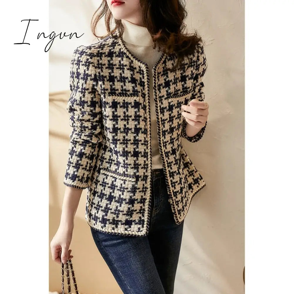 Ingvn - Spring Korean Small Fragrance Jacket Women’s Short Winter And Autumn French Ladies All -