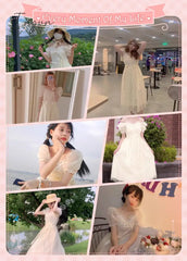 Ingvn - Top Quality Elegant Princess Dress Women Vintage Lace - Up Party Long Fairy Dresses For