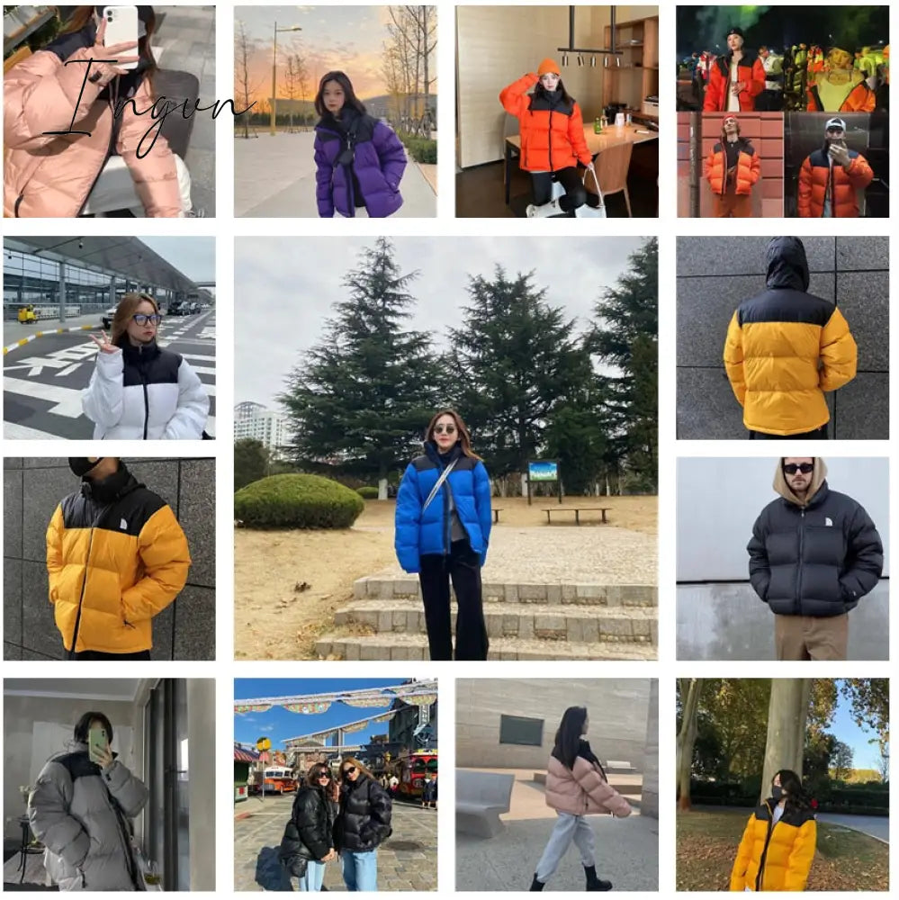 Ingvn - Winter New Couple Outfit Down Jacket Men’s And Women’s Trendy Version Of White Duck