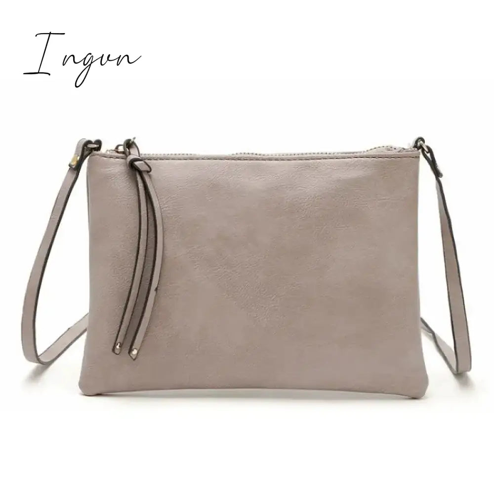 Ingvn - Women’s Clutch Bag Vintage Slim Thin Women Leather Messenger Envelope Crossbody Candy