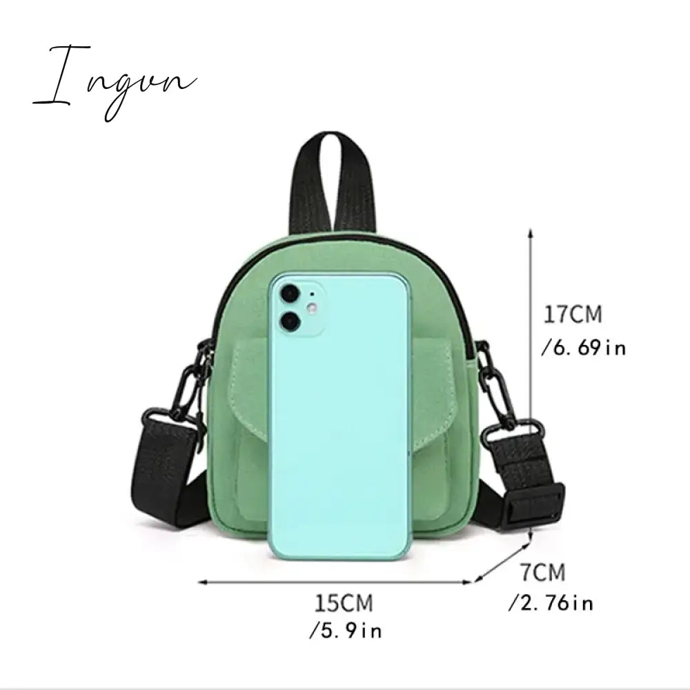 Ingvn - Women’s Single Shoulder Bag Fashion Solid Color Casual Handbag Outdoor Rainbow Canvas