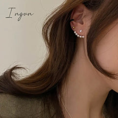 New Imitation Pearl Stud Earrings For Women Geometric Crystal Zircon Stars Earring Girls Birthday