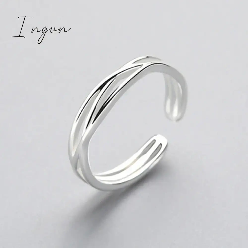 Simple Fashion Silver Color Feather Dolphin Adjustable Ring Exquisite Jewelry For Women Party
